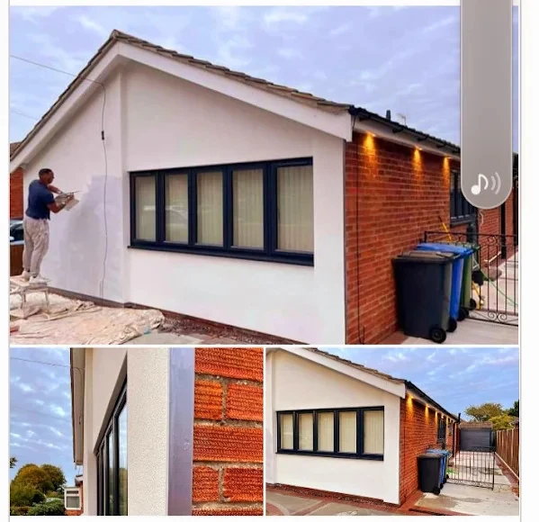 Rendering project on a Suffolk home exterior
