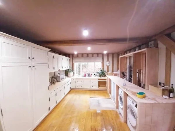 Flat ceiling replacement completed by APS Plastering